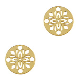 Ciondoli in acciaio inossidabile distanziatore boh&eacute;mien 14mm oro