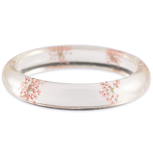 Braccialetti alla moda con fiori secchi rosa chiaro
