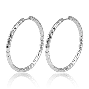 Orecchini in acciaio inossidabil a cerchio 35mm argento