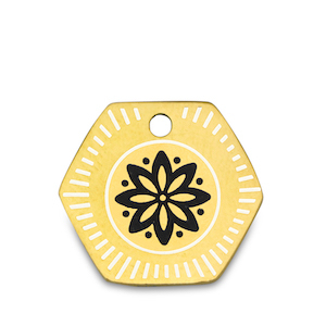 Ciondoli in acciaio inossidabile fiore oro