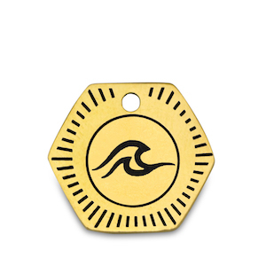 Ciondoli in acciaio inossidabile onda oro