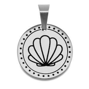 Ciondoli in acciaio inossidabile conchiglia argento