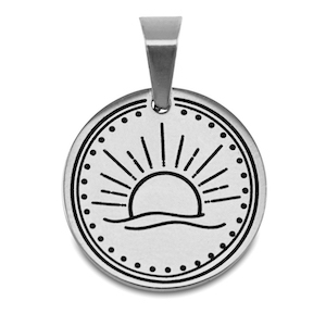 Ciondoli in acciaio inossidabile luna argento