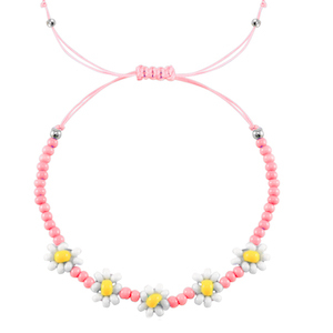 Braccialetti alla moda fiore rosa bianco
