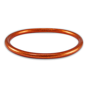 Braccialetti tempio buddista 5mm taglia M arancio bruciato