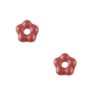 Perline Rep. Ceca fiore 5mm rosso caldo
