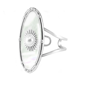 Anelli in acciaio inossidabile argento