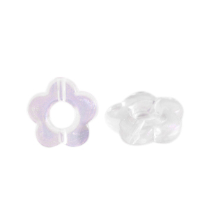 Perline in acrilico fiore trasparente AB