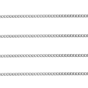Componenti in acciaio inossidabile catena a rol&ograve; grumetta argento