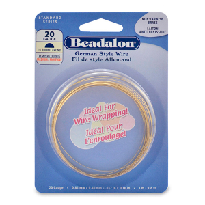 Beadalon Filo stile tedesco semitondo 20Gauge oro