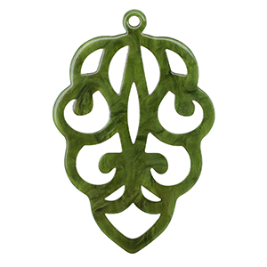 Pendenti in resina verde muschio