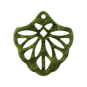 Pendenti in resina verde muschio