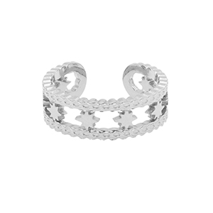 Anelli in acciaio inossidabile stella argento