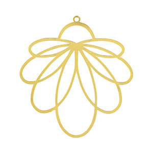 Ciondoli in acciaio inossidabile boh&eacute;mien fiore oro