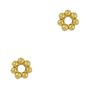 Perline in acciaio inossidabile anello separatore Bali 4mm oro