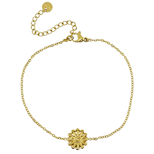 Bracciali in acciaio inossidabile fiore oro