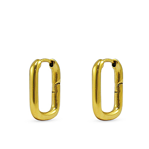 Orecchini in acciaio inossidabile ovale oro