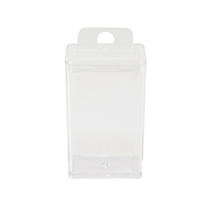 Vassoio portagioie tubo rettangolo trasparente