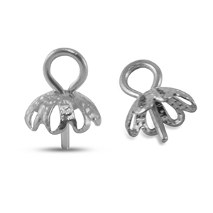 Componenti in acciaio inossidabile terminale per perline argento