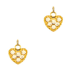 Ciondoli in acciaio inossidabile cuore oro