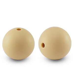 Perline di silicone 15mm marrone sabbia