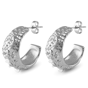 Orecchini in acciaio inossidabil Imitazione di perle argento