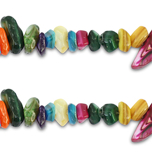 Perline di conchiglia chips multicolore