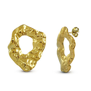 Orecchini in acciaio inossidabile tondi oro