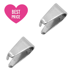 Componenti in acciaio inossidabile gancio per pendente 7x4 mm argento