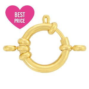 Componenti in acciaio inossidabile chiusura anello a molla 10 mm con anellini oro