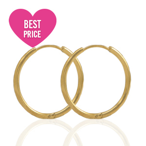 Orecchini in acciaio inossidabile a cercio 19mm oro