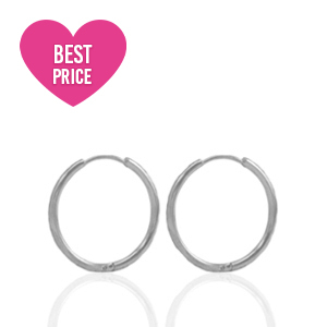 Orecchini in acciaio inossidabile a cercio 11mm argento