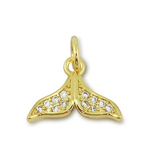 Metallo TQ in ottone ciondolo coda oro