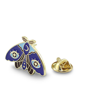 Pins farfalla notturna Blu-oro