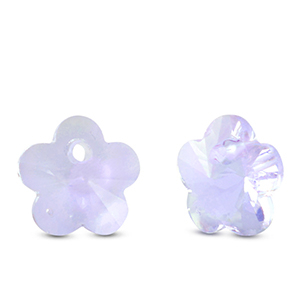 Pendenti di vetro Crystal Glass fiore viola chiaro
