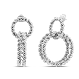 Orecchini in acciaio inossidabil a cerchio argento