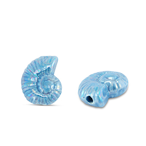 Perline di ceramica greca DQ conchiglia blu
