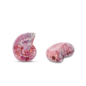 Perline di ceramica greca DQ conchiglia viola bosco