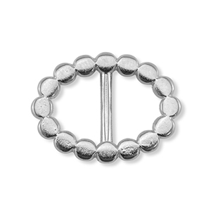 Passanti di metallo DQ ovale argento antico (privo di nichel)