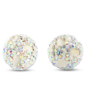 Perline in stile boh&eacute;mien tonda bianco