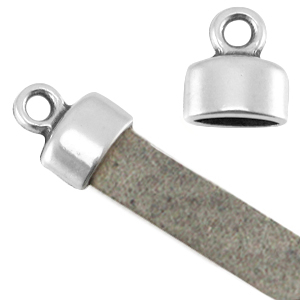 Terminali di metallo DQ con anellino argento antico (privo di nichel)