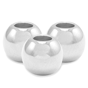 Perline di metallo DQ 8mm argento antica (privo di nichel)