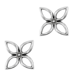 Ciondoli di metallo DQ ciondoli / distanziatore fiore argento antico (privo di nichel)