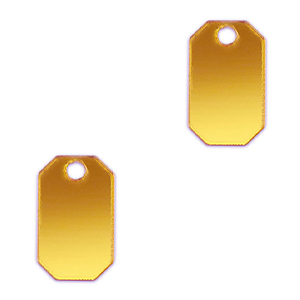 Ciondoli accattivanti ottagono giallo metallico