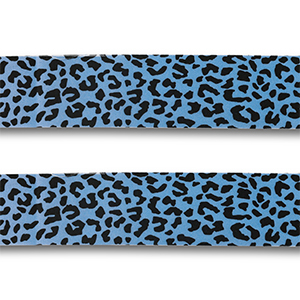 Bandana leopardo blu chiaro-nero