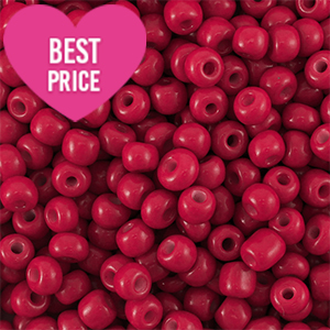 Perline di vetro rocailles 8/0 (3mm) rosso