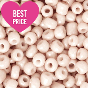 Perline di vetro rocailles 8/0 (3 mm) rosa fiore di primavera