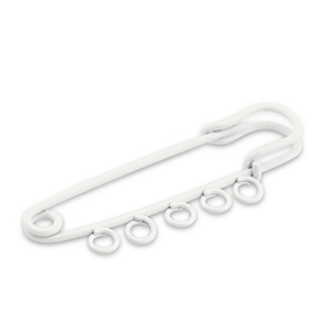 Componenti colorati spilla decorativa con 5 anellini bianco