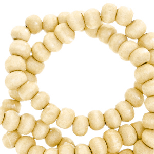 Perline di legno tonde 6 mm legno naturale-marrone naturale