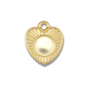 BY31&reg; Ciondoli in acciaio inossidabile con castone per SS30 fondo piatto oro